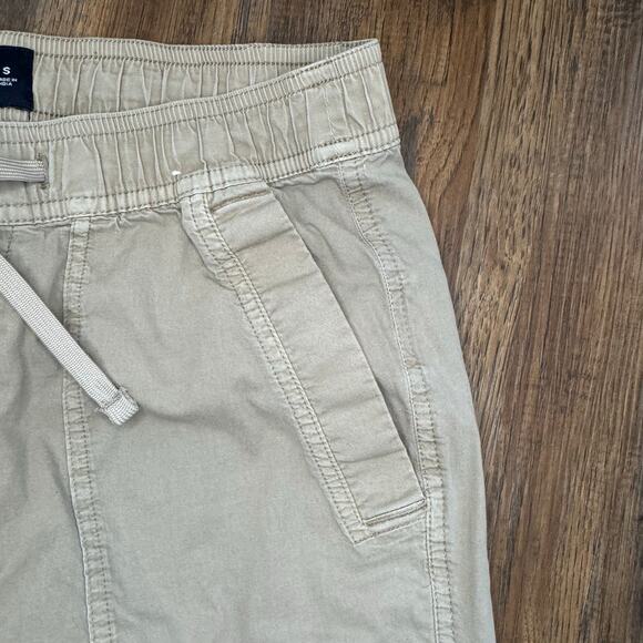 Abercrombie & Fitch Loose size SMALL khaki drawstring pants jogger pockets - Picture 8 of 12